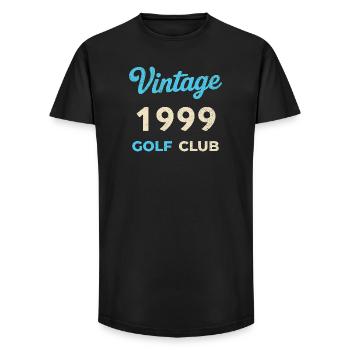 Vintage 1999 Golf Club Retro Geburtsjahr Geschenk - Long Fit Männer T-Shirt - Schwarz - Vorne - AI Model Male 185 light (185cm)