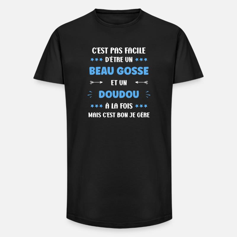 Don - Long Fit Männer T-Shirt - Schwarz
