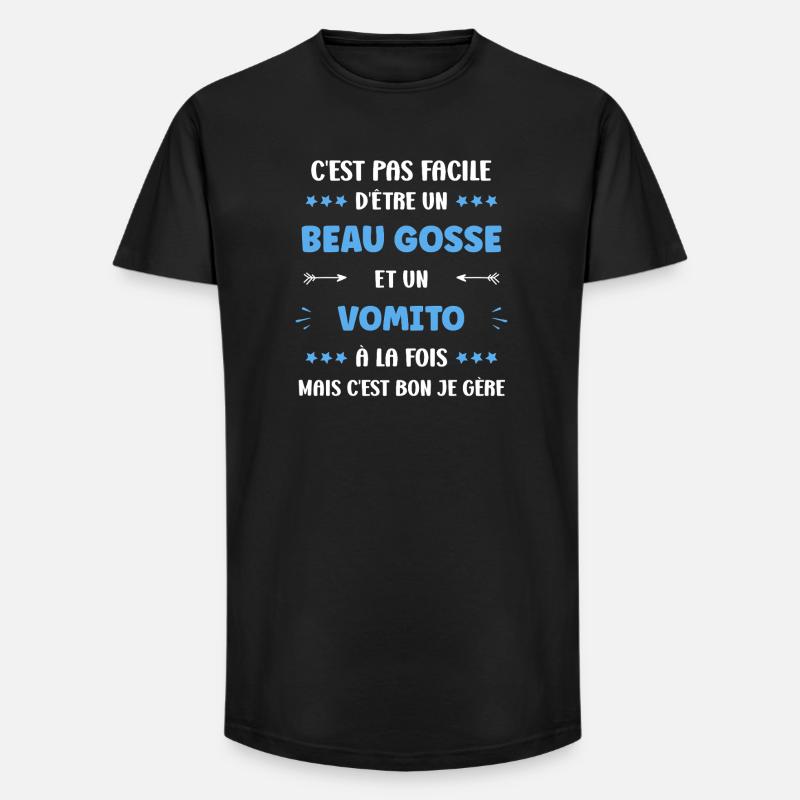 vomito - Long Fit Männer T-Shirt - Schwarz