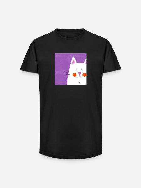 Katzenfreund - Long Fit Männer T-Shirt - Schwarz