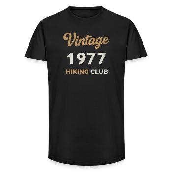 Vintage 1977 – Sailing Club Retro Geburtsjahr - Long Fit Männer T-Shirt - Schwarz - Vorne - AI Model Male 185 light (185cm)