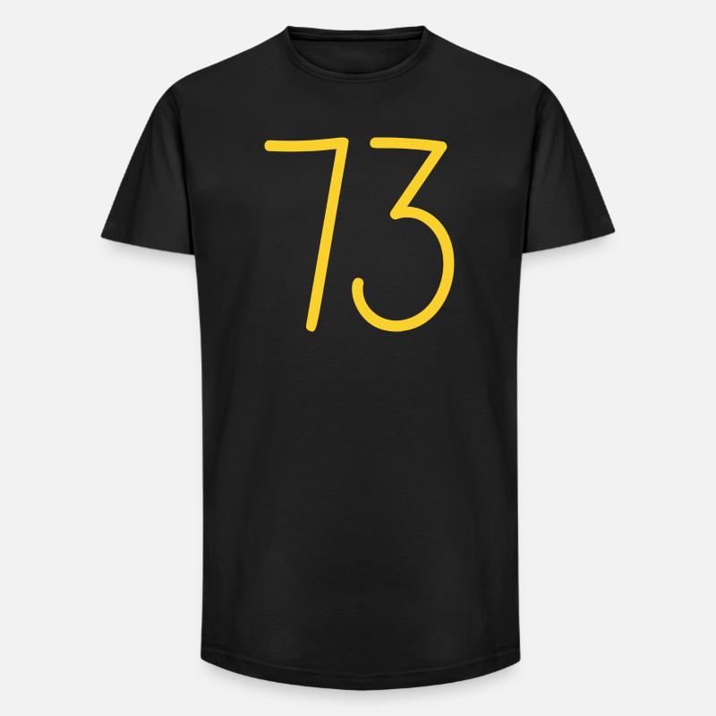 73 - Long Fit Männer T-Shirt - Schwarz