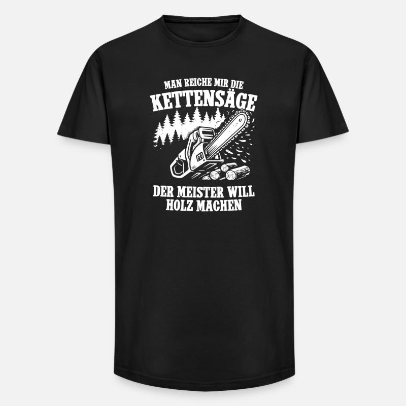 Hand me the chainsaws - Long Fit Men's T-Shirt - black