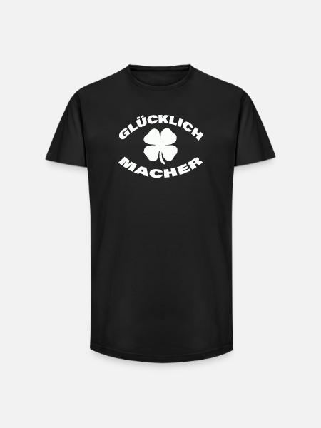 HAPPINESS MAKER - Long Fit Men's T-Shirt - black