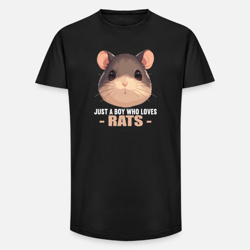 Ratten Ratte - Long Fit Männer T-Shirt - Schwarz