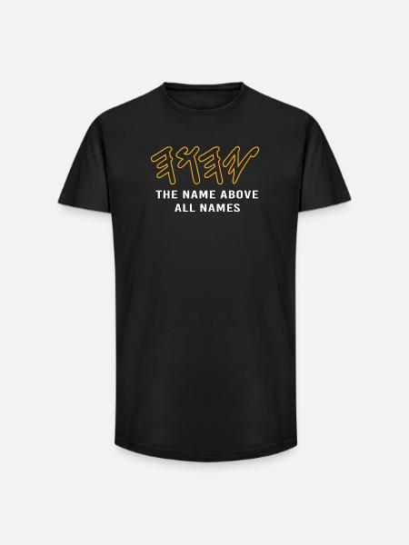Judaïsme juif Yeshua - T-shirt coupe longue homme - noir