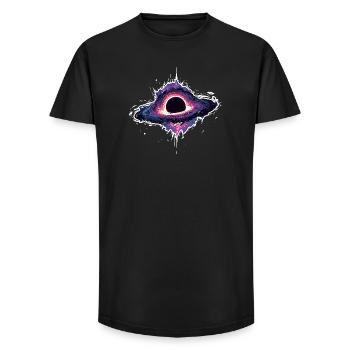 Astronomy Space Black Hole Event Horizon - Long Fit Men's T-Shirt - black - Front - AI Model Male 185 light (185cm)