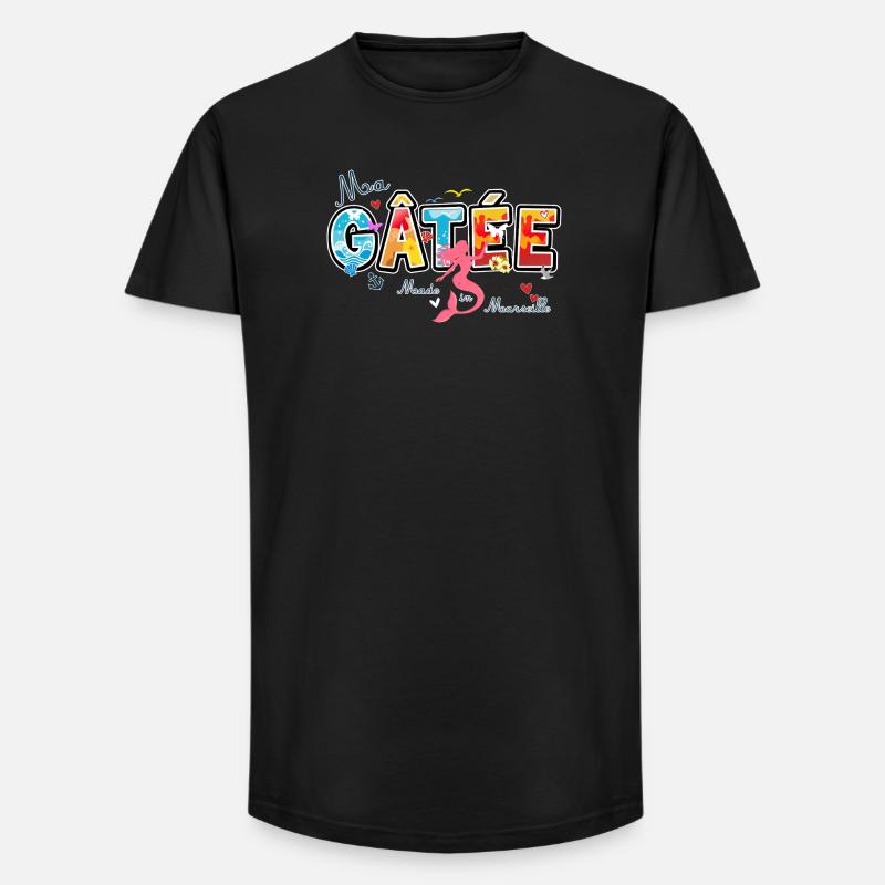 Ma Gatée, Expression marseillaise, valentines gift - T-shirt coupe longue homme - noir