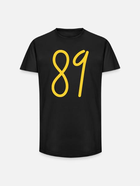 89 - T-shirt coupe longue homme - noir