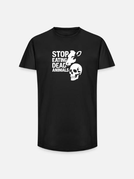 Stops the consumption of dead animals - Long Fit Men's T-Shirt - black