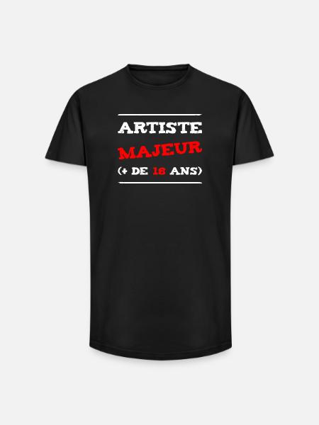MAJOR ARTIST (+ 18 YEARS OLD)! - Long Fit Men's T-Shirt - black