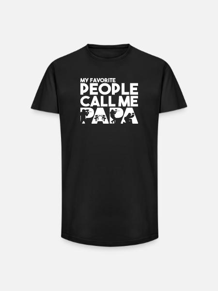 Favorite People Call Me Papa Paintball Dad - Long Fit Men's T-Shirt - black