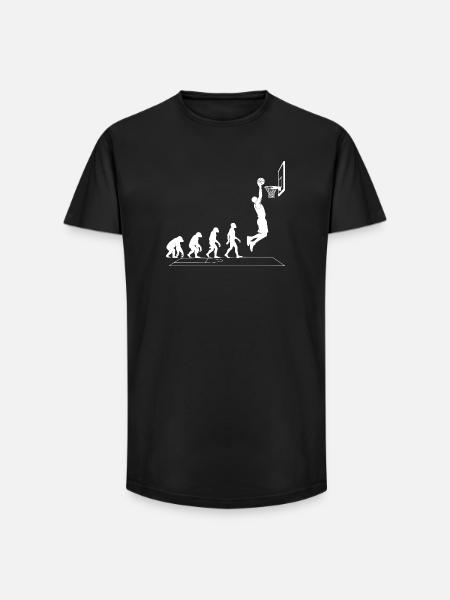 Evolution of dunking on court basketball - Long Fit Men's T-Shirt - black