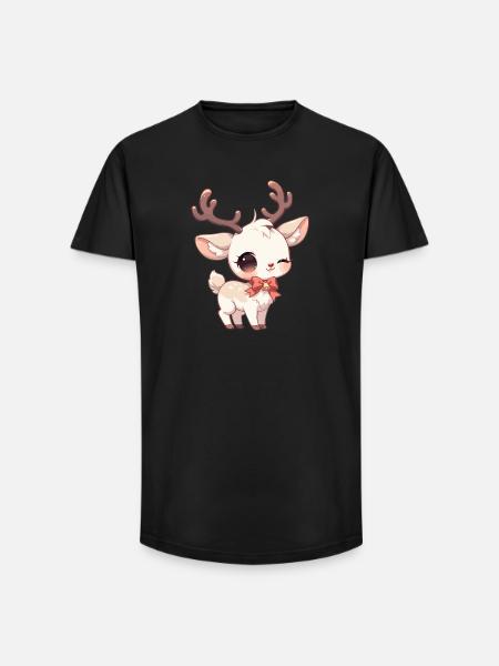 Reindeer Reindeer - Long Fit Men's T-Shirt - black