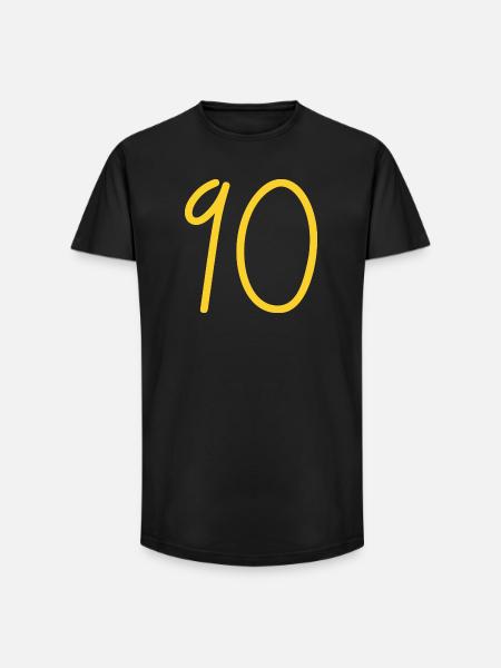 90 - T-shirt coupe longue homme - noir