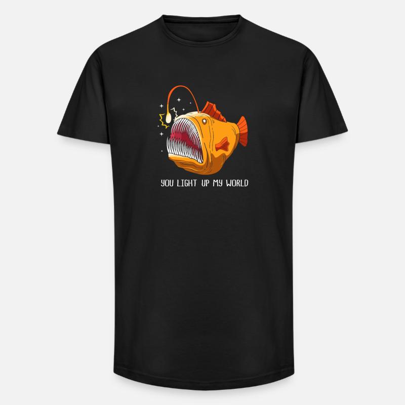 Anglerfisch - Long Fit Männer T-Shirt - Schwarz