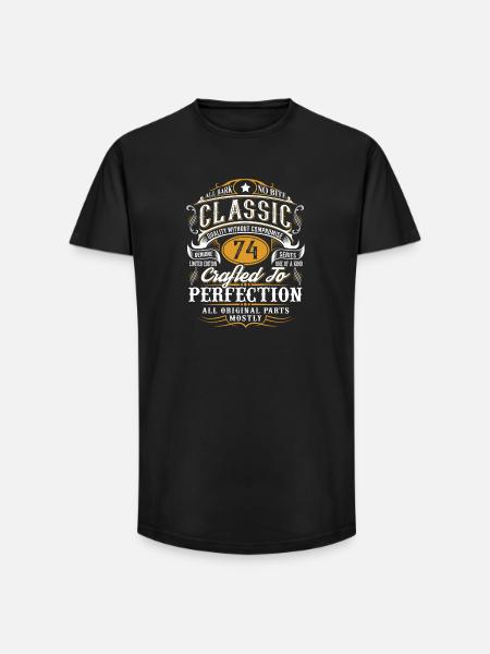 74th Birthday - Long Fit Men's T-Shirt - black