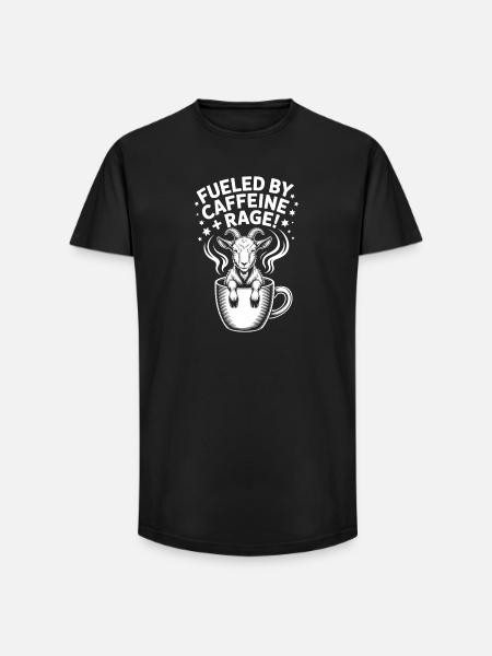 Coffee Sayings Caffeine Funny Coffee Gift - Long Fit Men's T-Shirt - black
