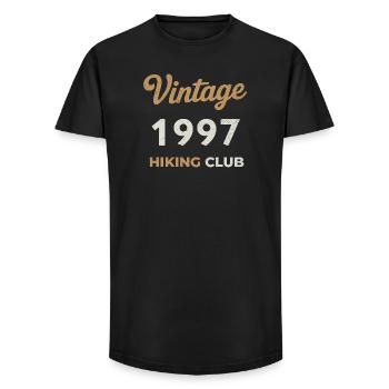 Vintage 1997 – Sailing Club Retro Geburtsjahr - Long Fit Männer T-Shirt - Schwarz - Vorne - AI Model Male 185 light (185cm)