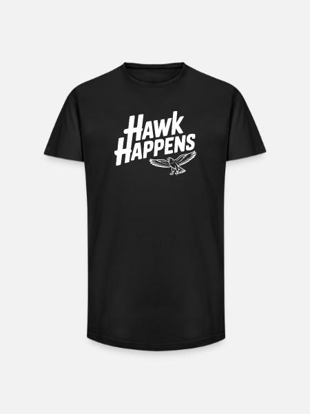 Hawk Happens - Long Fit Männer T-Shirt - Schwarz