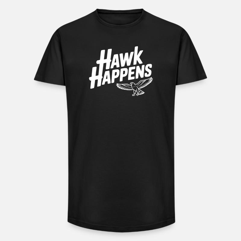 Hawk Happens - Long Fit Männer T-Shirt - Schwarz