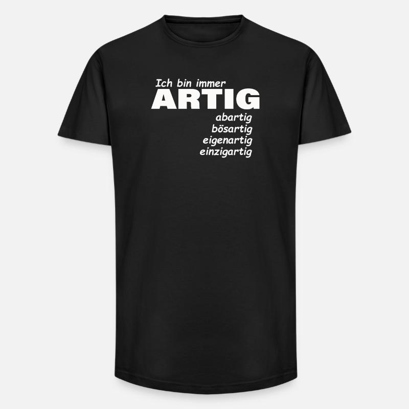 ARTIG - Long Fit Männer T-Shirt - Schwarz