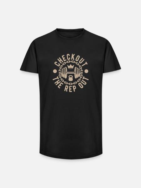 Fitness Motivation Bodybuilder Checkout The Rap - Long Fit Men's T-Shirt - black