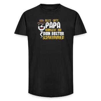 All the best dad wishes you your best swimmer - Long Fit Men's T-Shirt - black - Front - AI Model Male 185 light (185cm)