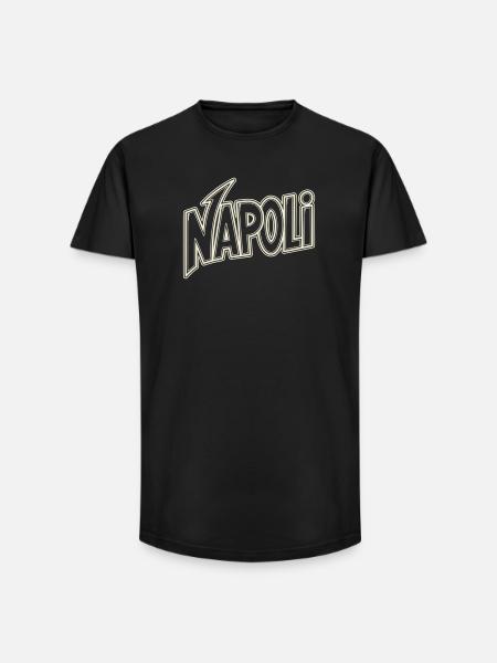 Napoli Neon Lettering - Long Fit Men's T-Shirt - black