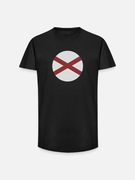 Alabama round flag - Long Fit Men's T-Shirt - black