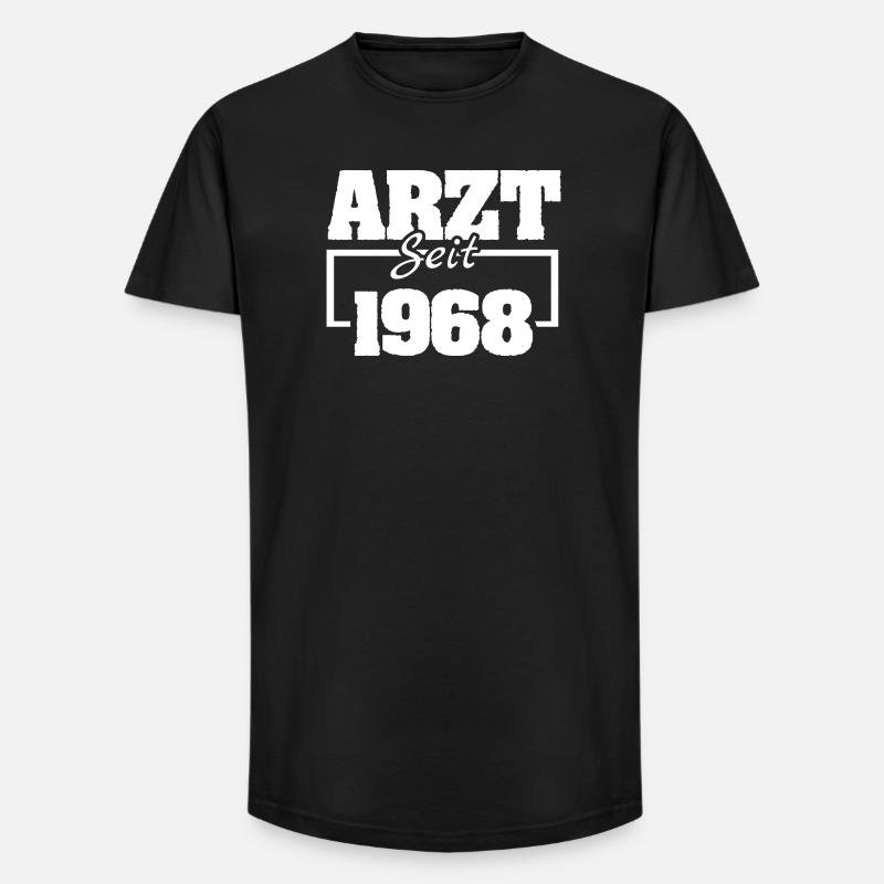 19 - Long Fit Männer T-Shirt - Schwarz