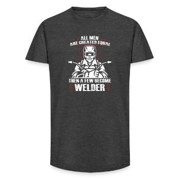 Des cadeaux pour les métallurgistes qui disent le soudeur - T-shirt coupe longue homme - charbon - Devant - AI Model Male 185 light (185cm)