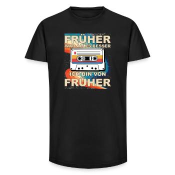Everything was better in the past - I'm from before - Long Fit Men's T-Shirt - black - Front - AI Model Male 185 light (185cm)
