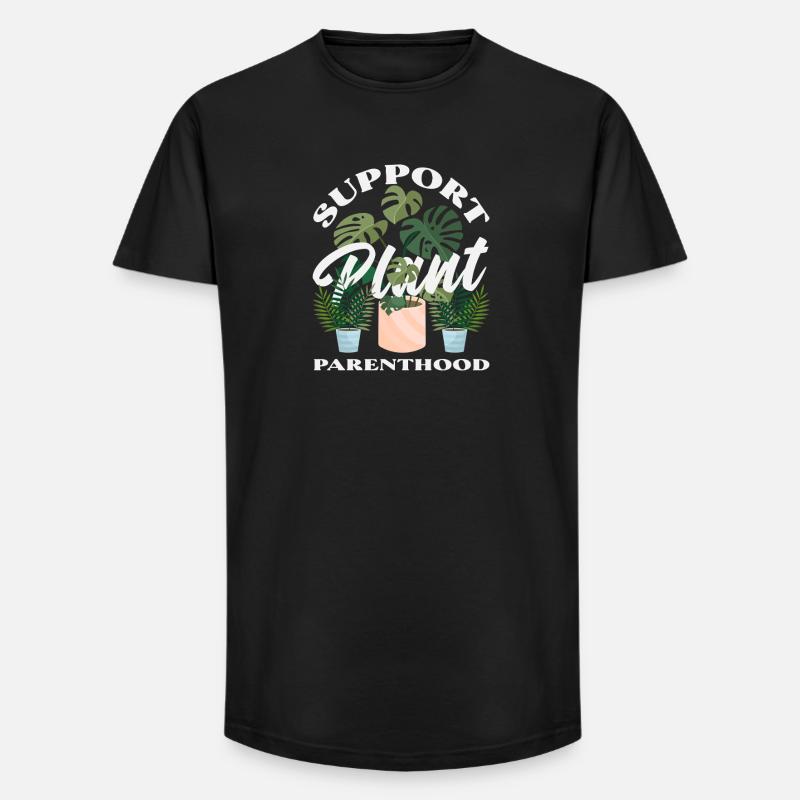 Unterstützung Der Pflanzenelternschaft - Long Fit Männer T-Shirt - Schwarz