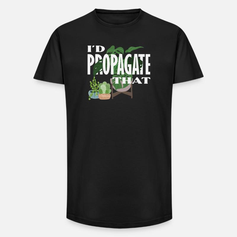I Propagate That Plant Lover - Long Fit Männer T-Shirt - Schwarz