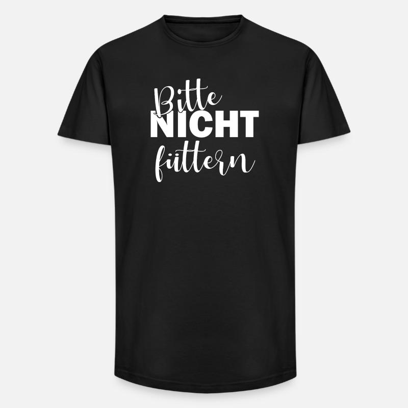 Please do not feed - Long Fit Men's T-Shirt - black