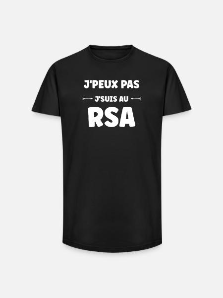 Jpeux pas j'suis au RSA - T-shirt coupe longue homme - noir
