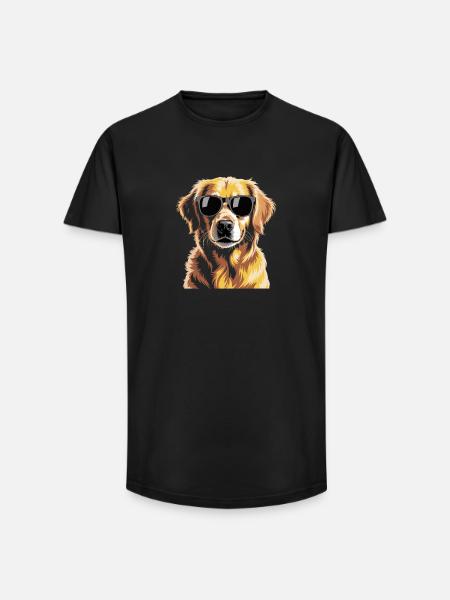 Golden Retriever - Long Fit Men's T-Shirt - black