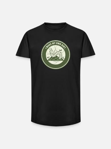 Worm compost: Independent soil - Long Fit Men's T-Shirt - black