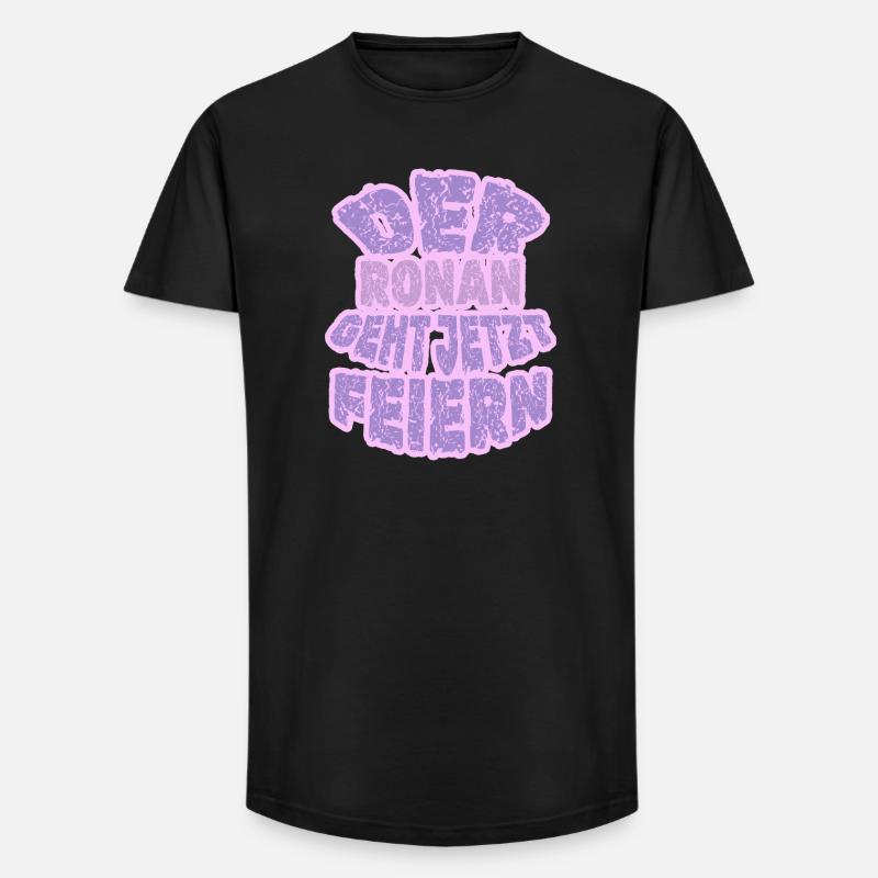 Ronan Ronan - Long Fit Männer T-Shirt - Schwarz