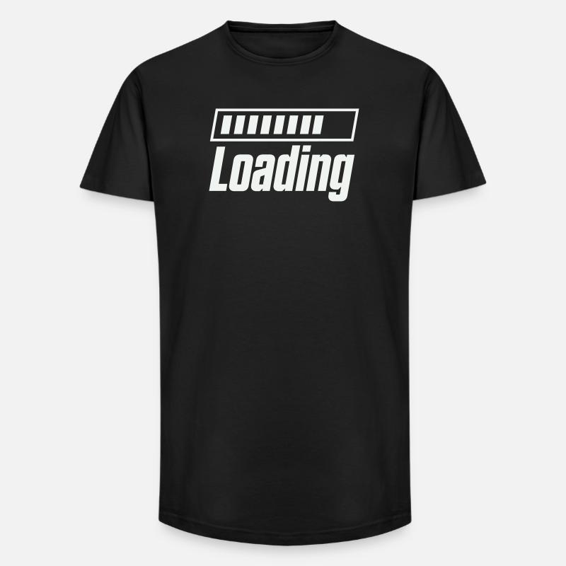Loading Ladebalken - Long Fit Männer T-Shirt - Schwarz