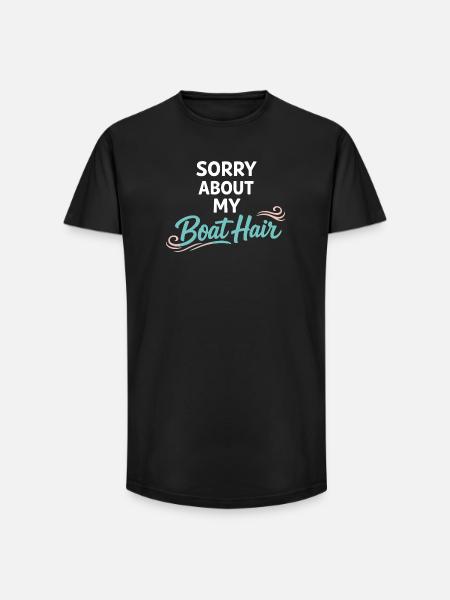 Sea hairs don't care about - Long Fit Men's T-Shirt - black