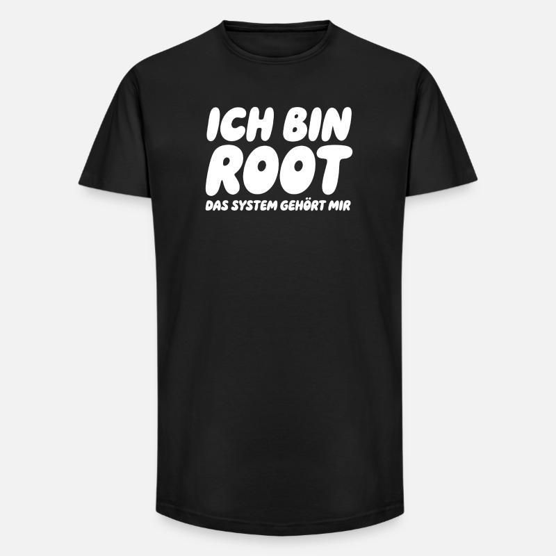 Je suis Root – Le système m’appartient - T-shirt coupe longue homme - noir