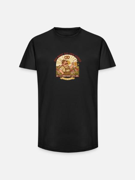Bayerische Bierfreude Prost - Long Fit Männer T-Shirt - Schwarz