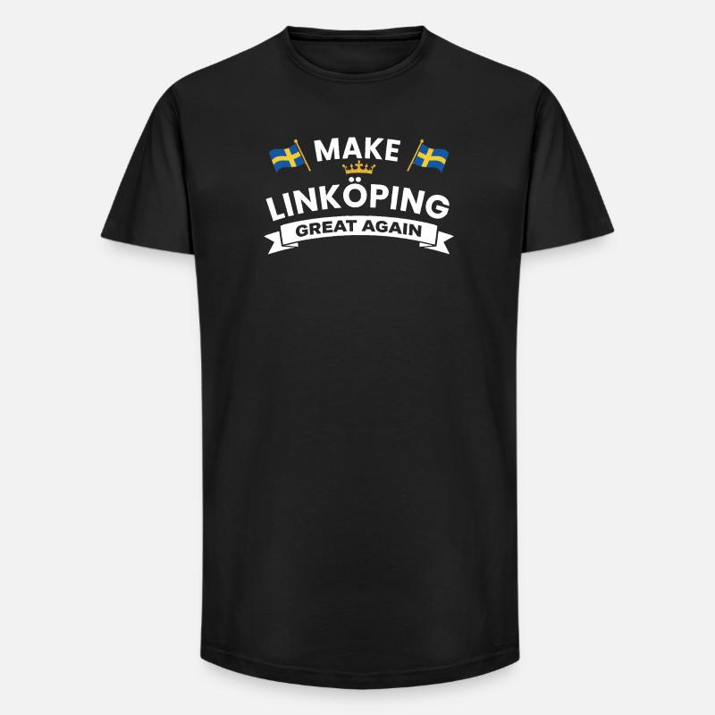 Linköping Stärkere Kohäsion - Long Fit Männer T-Shirt - Schwarz