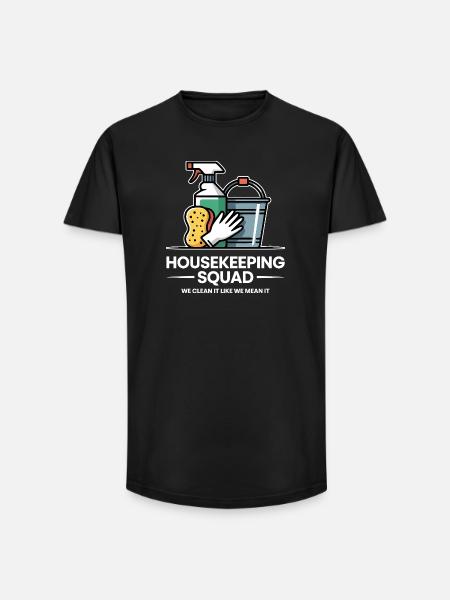 Funny Cleaning Design - Long Fit Men's T-Shirt - black