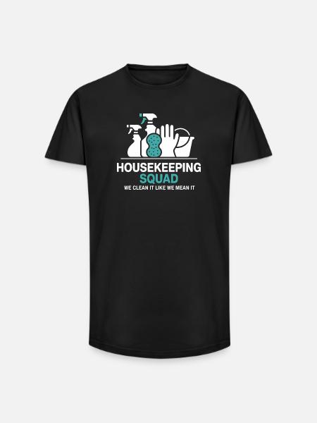 Funny Cleaning Design - Long Fit Men's T-Shirt - black