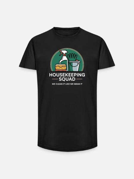 Funny Cleaning Design - Long Fit Men's T-Shirt - black