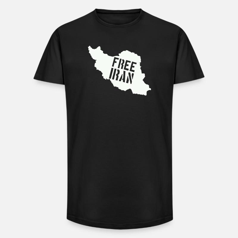 Iran Liberté Iran Libérer l’Iran - T-shirt coupe longue homme - noir