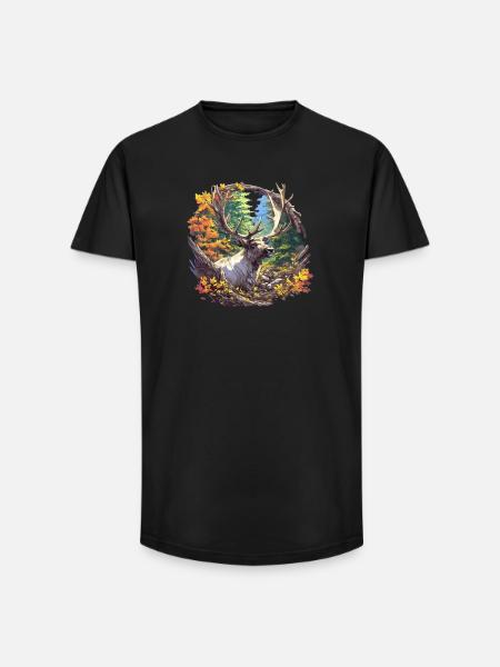 Renne Renne - T-shirt coupe longue homme - noir